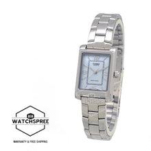 Load image into Gallery viewer, Casio Ladies&#39; Analog Rectangular Mother of Pearl Dial Stainless Steel Band Watch LTP1234DS-2A LTP-1234DS-2A
