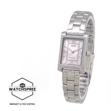 Load image into Gallery viewer, Casio Ladies&#39; Analog Rectangular Mother of Pearl Dial Stainless Steel Band Watch LTP1234DS-4A LTP-1234DS-4A
