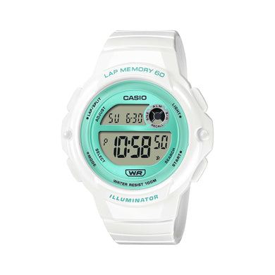 Casio Digital Dual Time White Resin Band Watch LWS1200H-7A3 LWS-1200H-7A3