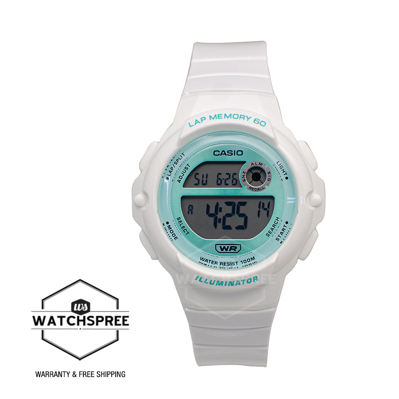 Casio Digital Dual Time White Resin Band Watch LWS1200H-7A3 LWS-1200H-7A3