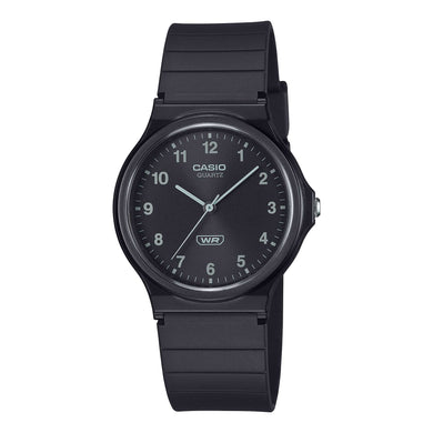 Casio Pop Series Classic Analog Bio-Based Black Resin Band Watch MQ24B-1B MQ-24B-1B