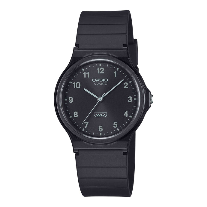 Casio Pop Series Classic Analog Bio-Based Black Resin Band Watch MQ24B-1B MQ-24B-1B