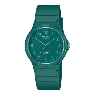 Casio Pop Series Classic Analog Bio-Based Green Resin Band Watch MQ24B-3B MQ-24B-3B