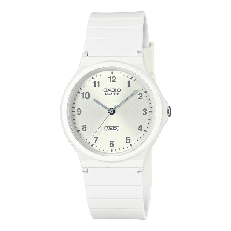 Casio Pop Series Classic Analog Bio-Based White Resin Band Watch MQ24B-7B MQ-24B-7B