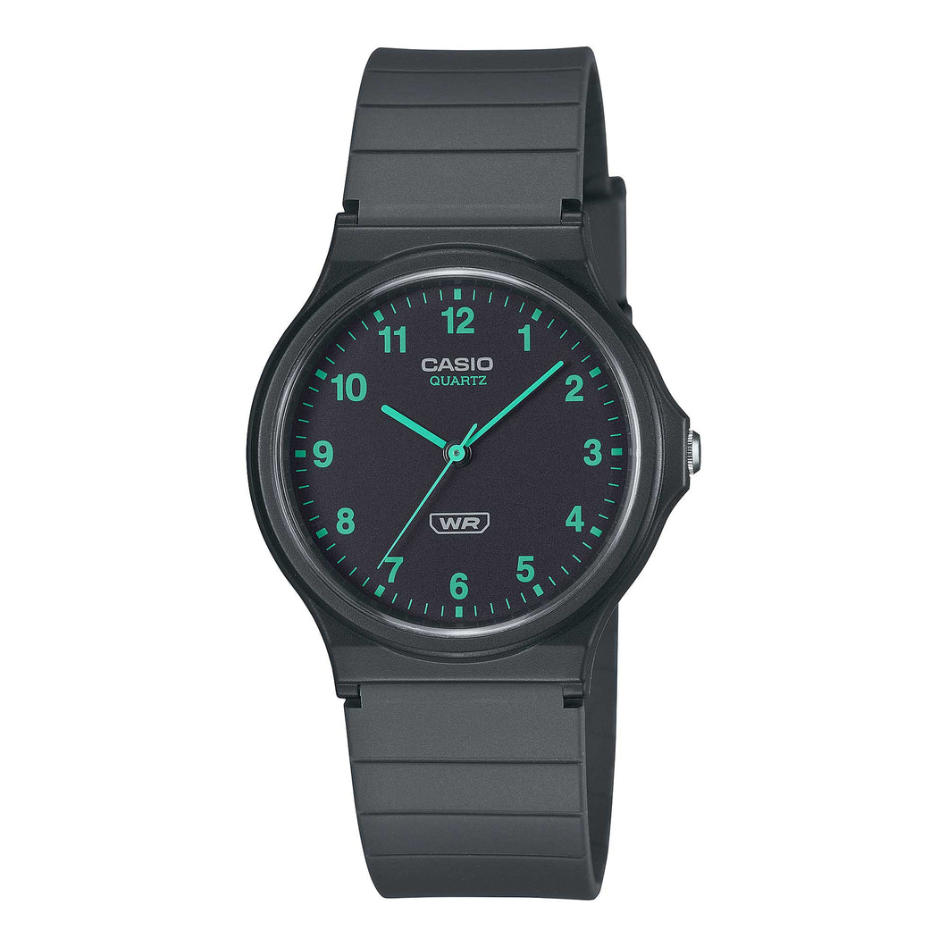 Casio Pop Series Classic Analog Bio-Based Dark Grey Resin Band Watch MQ24B-8B MQ-24B-8B