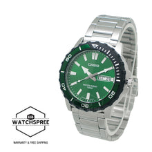 Load image into Gallery viewer, Casio Men&#39;s Analog Sporty Stainless Steel Band Watch MTD125D-3A MTD-125D-3A
