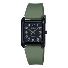 Load image into Gallery viewer, Casio Analog Square Dial Green Resin Band Watch MTPB175-3B MTP-B175-3B
