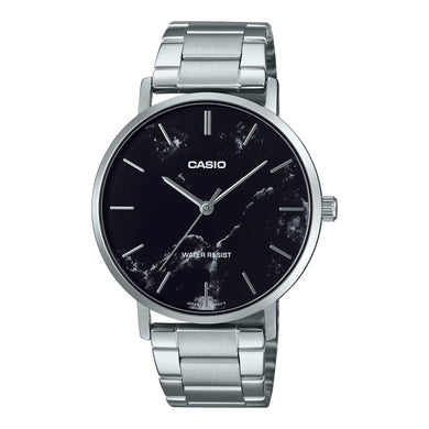 Casio Men's Analog Stainless Steel Band Watch MTPVT01DM-1A MTP-VT01DM-1A