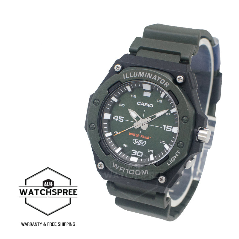 Casio Analog Army Green Resin Band Watch MW620H-3A MW-620H-3A