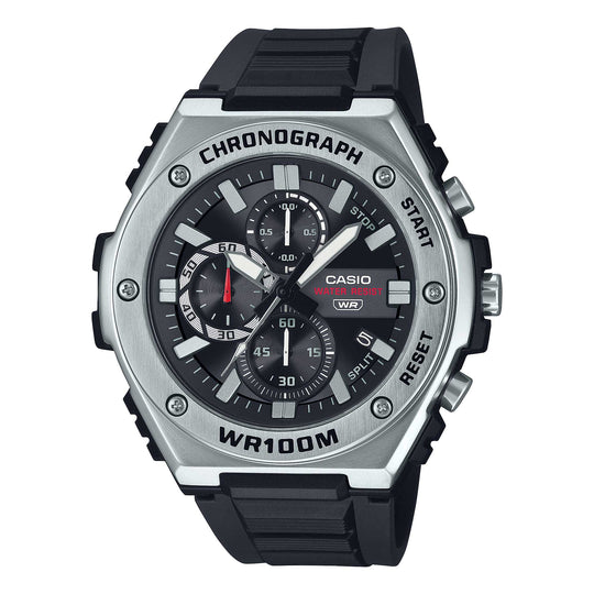 Casio Sporty Chronograph Black Resin Band Watch MWA300H-1A MWA-300H-1A