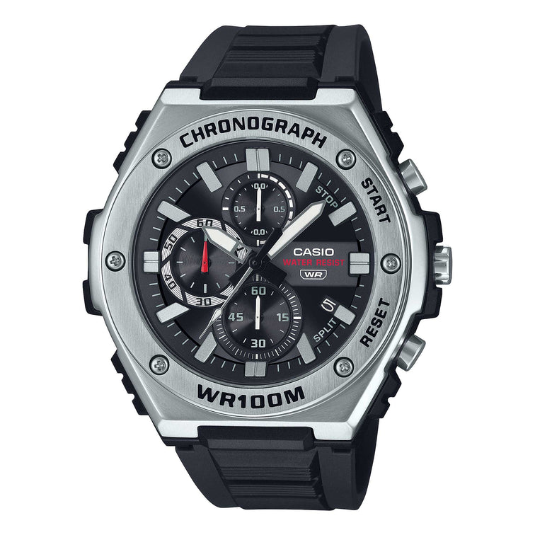 Casio Sporty Chronograph Black Resin Band Watch MWA300H-1A MWA-300H-1A