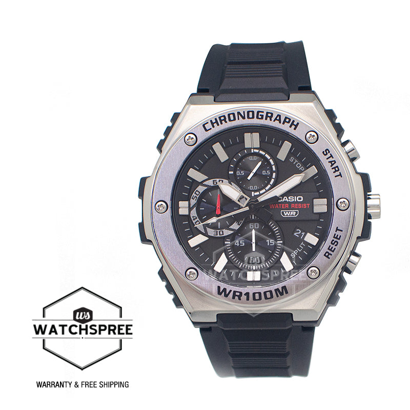 Casio Sporty Chronograph Black Resin Band Watch MWA300H-1A MWA-300H-1A