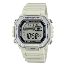 Load image into Gallery viewer, Casio Digital Dual Time Light Grey Resin Band Watch MWD110H-8A MWD-110H-8A
