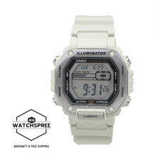 Load image into Gallery viewer, Casio Digital Dual Time Light Grey Resin Band Watch MWD110H-8A MWD-110H-8A
