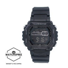 Load image into Gallery viewer, Casio Digital Dual Time Black Resin Band Watch MWD110HB-1B MWD-110HB-1B
