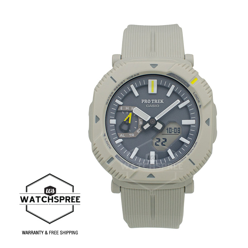 Casio Pro Trek PRJB-001 Lineup Bluetooth¶© Tough Solar Bio-Based Off White Resin Watch PRJB001-7D PRJ-B001-7D PRJ-B001-7