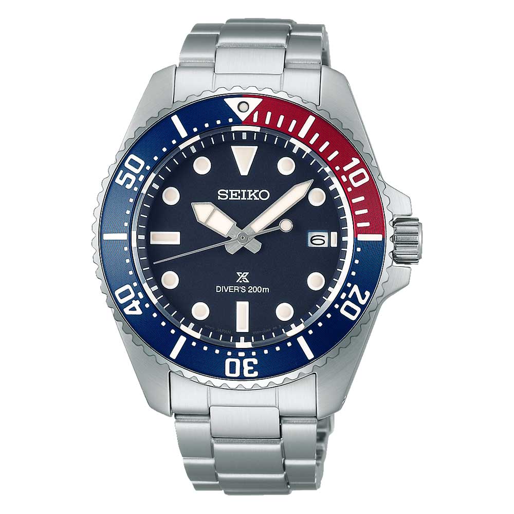 Seiko Prospex Solar Diver's Stainless Steel Band Watch SNE595P1