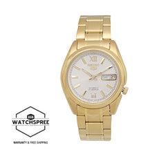 Load image into Gallery viewer, Seiko 5 Automatic Gold-Tone Stainless Steel Band Watch SNKL58K1
