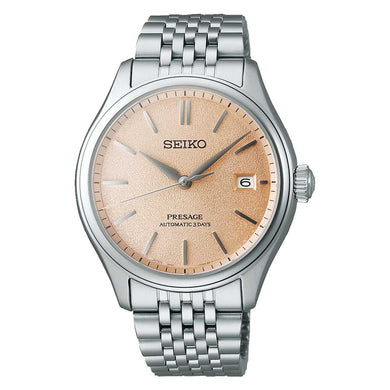 Seiko Presage (Japan Made) Automatic 'Araigaki' Stainless Steel Band Watch SPB467J1