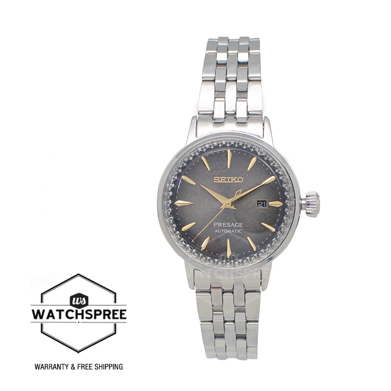 Seiko Ladies' Presage (Japan Made) Automatic STAR BAR Limited Edition Cocktail Time Stainless Steel Band Watch SRE015J1 (LOCAL BUYERS ONLY)