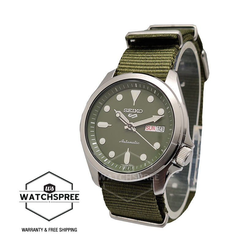 Seiko 5 Sports Automatic Olive Green Nylon Strap Watch SRPE65K1 (LOCAL BUYERS ONLY)