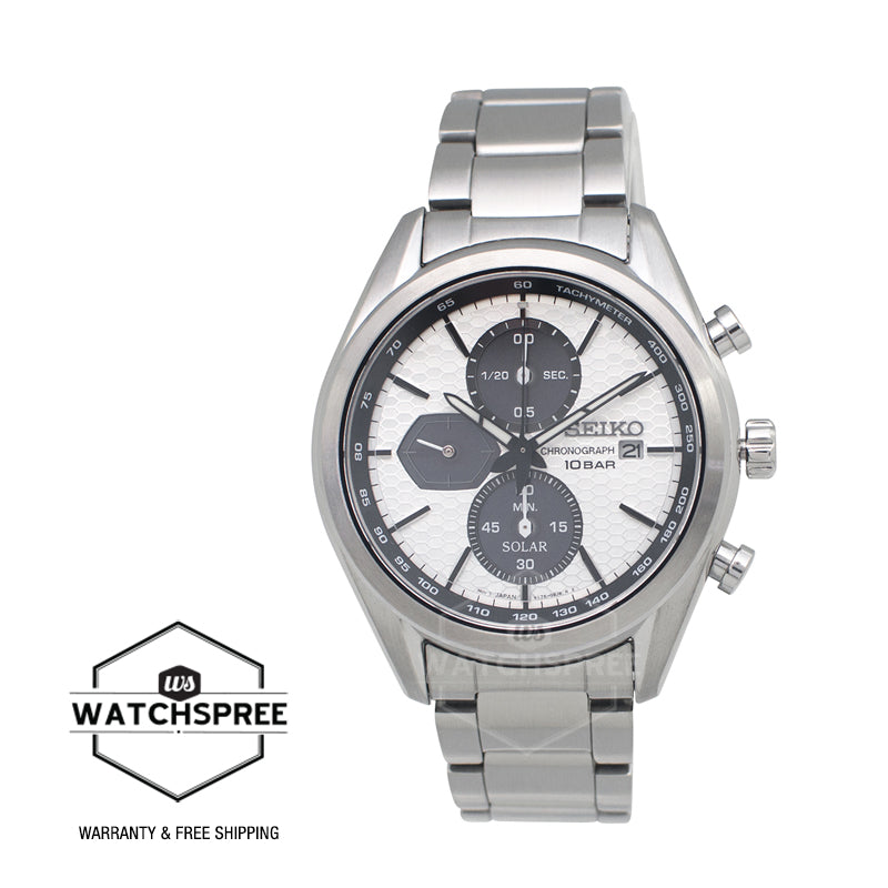 Seiko Solar Chronograph Stainless Steel Band Watch SSC769P1