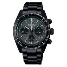 Load image into Gallery viewer, Seiko Prospex Solar Chronograph Speedtimer The Black Series Black Stainless Steel Band Watch SSC917P1 
