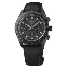 Load image into Gallery viewer, Seiko Prospex Solar Chronograph Speedtimer The Black Series Black Nylon Strap Watch SSC923P1 
