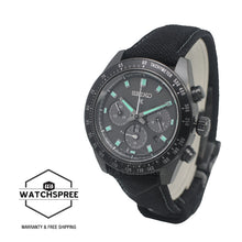 Load image into Gallery viewer, Seiko Prospex Solar Chronograph Speedtimer The Black Series Black Nylon Strap Watch SSC923P1
