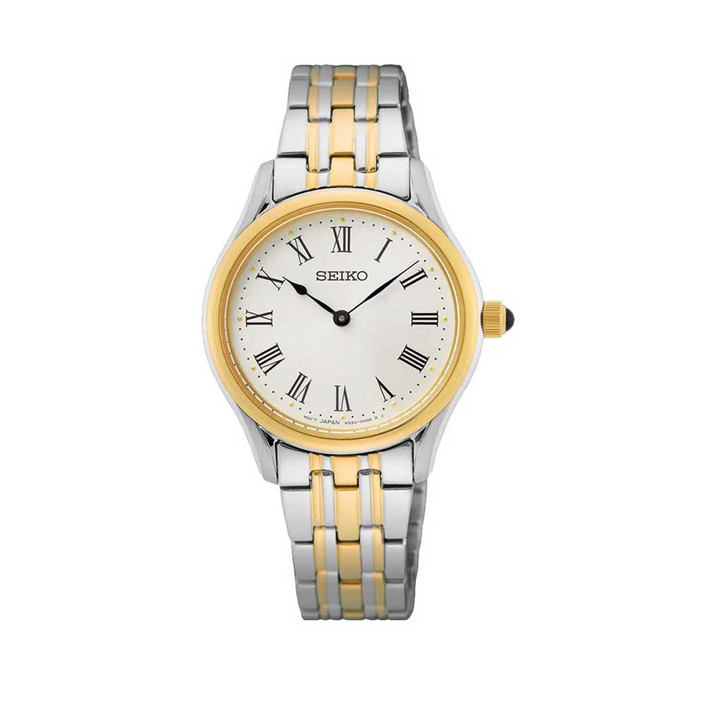 Seiko Women's Quartz Two-Tone Stainless Steel Band Watch SWR070P1