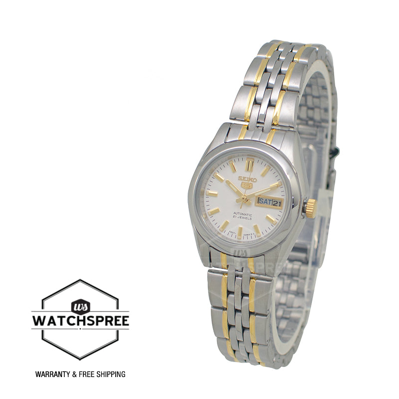 Seiko 5 Women's Automatic Two-Tone Stainless Steel Band Watch SYMA35K1