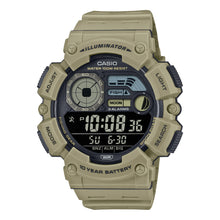 Load image into Gallery viewer, Casio Digital Dual Time Khaki Resin Band Watch WS1500H-5B WS-1500H-5B
