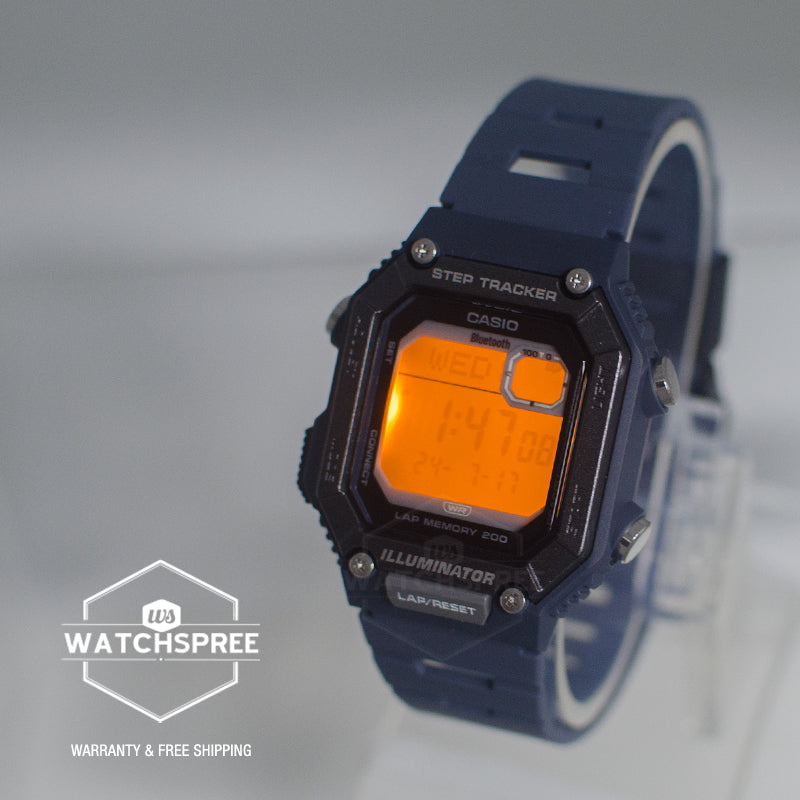 Casio Digital Sporty Bluetoothô“€‹ô“ôö Step Tracker Dual Time Blue Resin Band Watch WSB1000-2A WS-B1000-2A