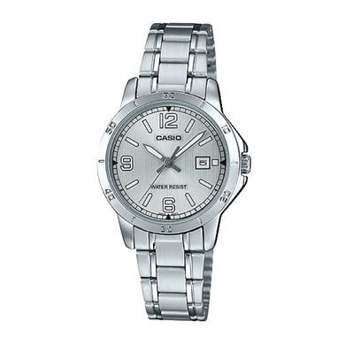 Casio Ladies' Standard Analog Silver Stainless Steel Band Watch LTPV004D-7B2 LTP-V004D-7B2 Watchspree