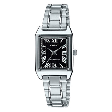 Casio Ladies' Standard Analog Silver Stainless Steel Band Watch LTPV007D-1B LTP-V007D-1B Watchspree