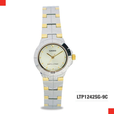 Casio Ladies' Standard Analog Two-Tone Stainless Steel Band Watch LTP1242SG-9C LTP-1242SG-9C Watchspree