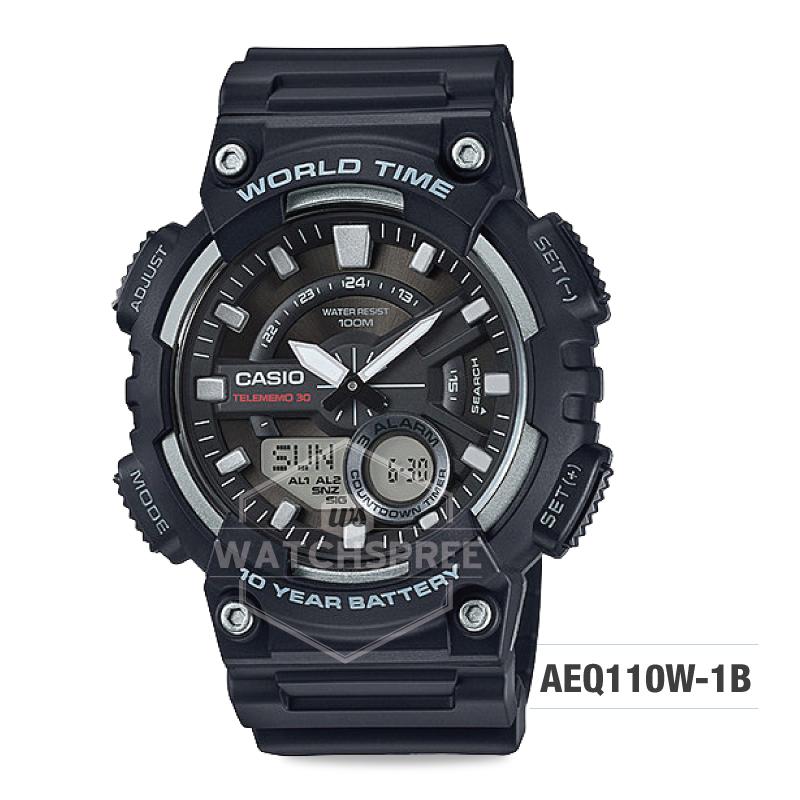 Casio Standard Analog Digital Watch AEQ110W-1B Watchspree