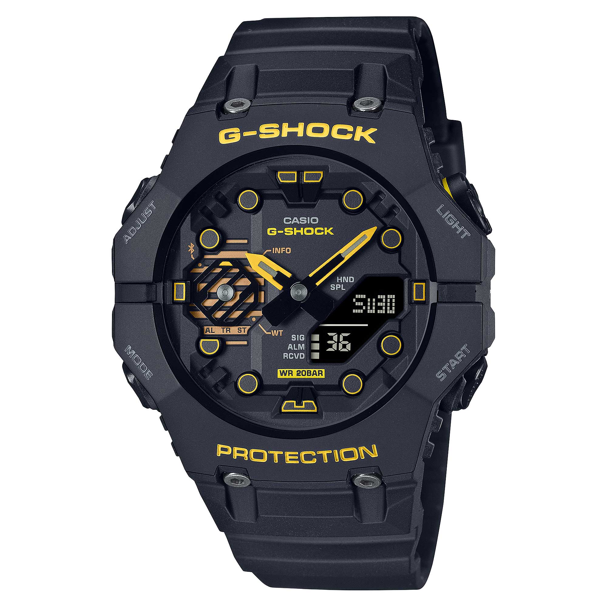 Casio G-Shock GA-B001 Lineup Caution Yellow Series Carbon Core Guard Structure BluetoothÇïƒ?? Watch GAB001CY-1A GA-B001CY-1A